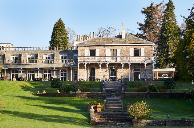 The exterior of a large Georgian house